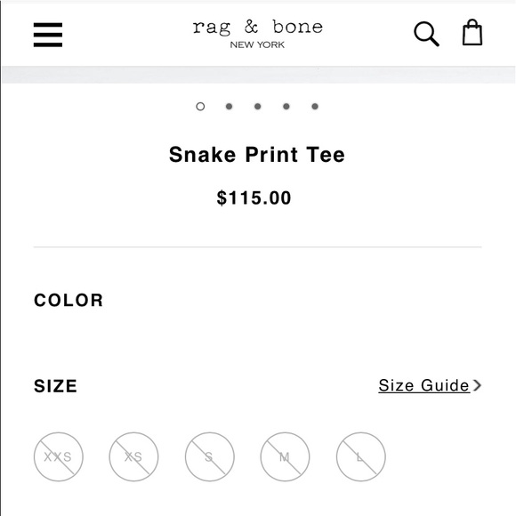 Rag & Bone White Python Snake Print Cotton T-Shirt - Picture 12 of 14